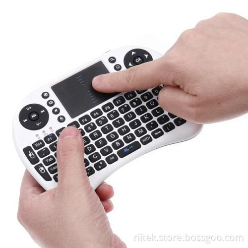 Rii Mini 2.4GHz Wireless Keyboard with Touchpad for Mini PC (Spanish, German, French, Danish. Russian Layout)